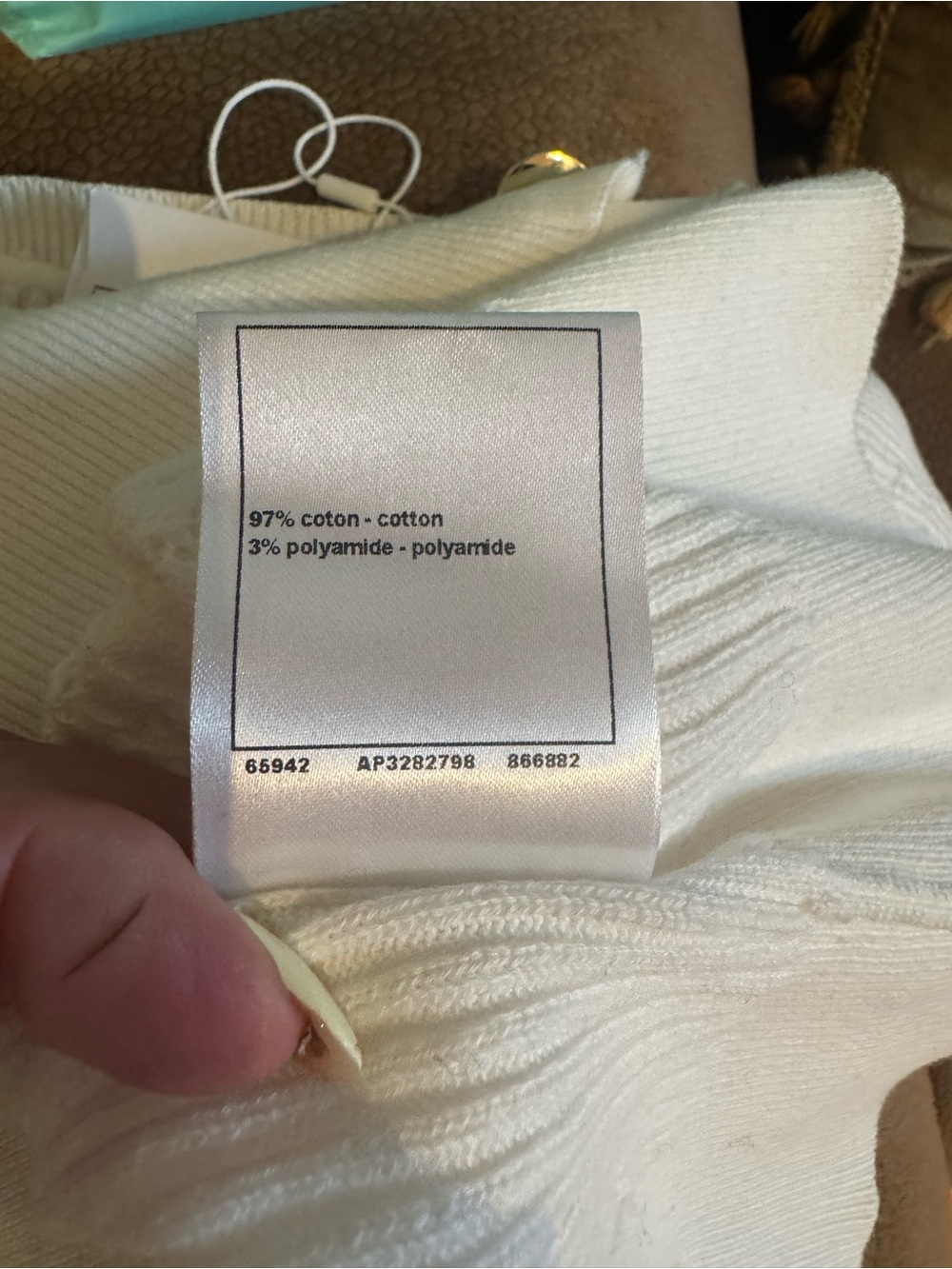 CHANEL White Button-Front Knit Cardigan top sz 8 - Picture 8 of 16